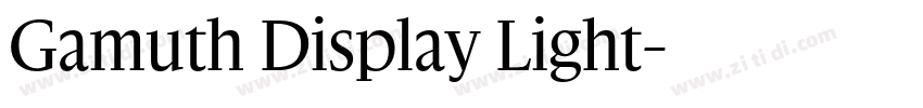Gamuth Display Light字体转换